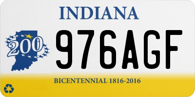IN license plate 976AGF