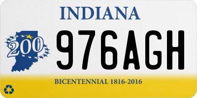 IN license plate 976AGH