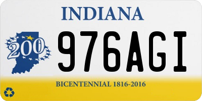 IN license plate 976AGI