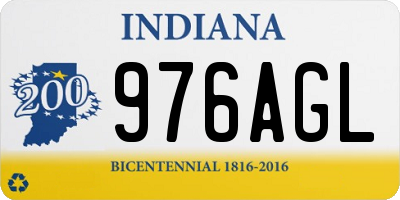 IN license plate 976AGL
