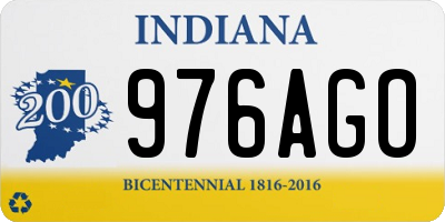IN license plate 976AGO