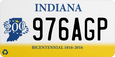 IN license plate 976AGP