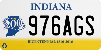 IN license plate 976AGS