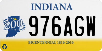 IN license plate 976AGW