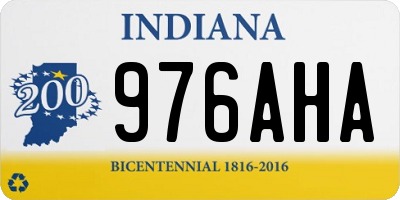 IN license plate 976AHA
