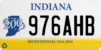 IN license plate 976AHB