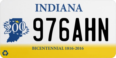IN license plate 976AHN
