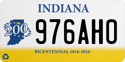 IN license plate 976AHO