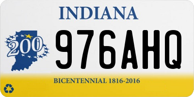 IN license plate 976AHQ