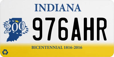 IN license plate 976AHR