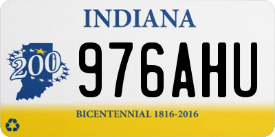 IN license plate 976AHU