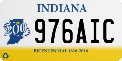 IN license plate 976AIC