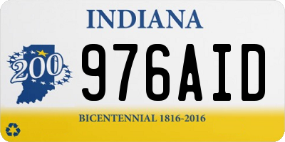 IN license plate 976AID