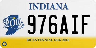 IN license plate 976AIF