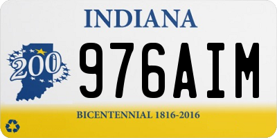 IN license plate 976AIM