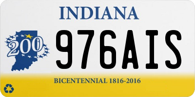 IN license plate 976AIS