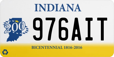 IN license plate 976AIT