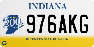 IN license plate 976AKG