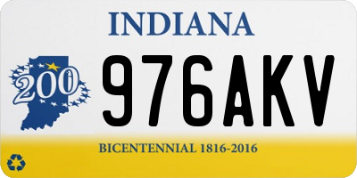 IN license plate 976AKV