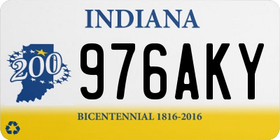 IN license plate 976AKY