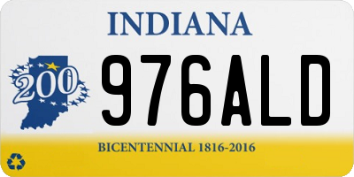 IN license plate 976ALD