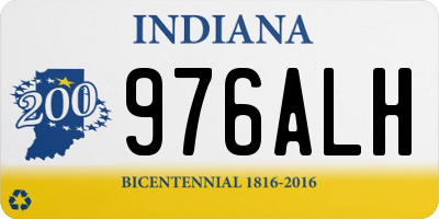 IN license plate 976ALH