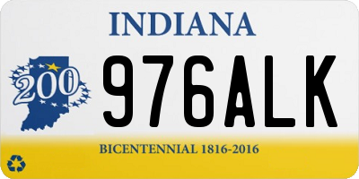 IN license plate 976ALK