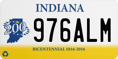 IN license plate 976ALM