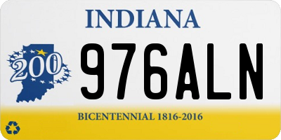 IN license plate 976ALN