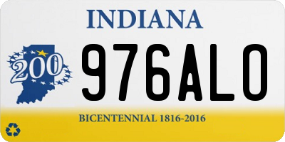 IN license plate 976ALO