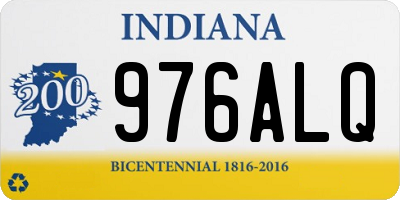 IN license plate 976ALQ