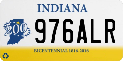 IN license plate 976ALR