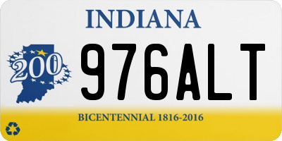 IN license plate 976ALT