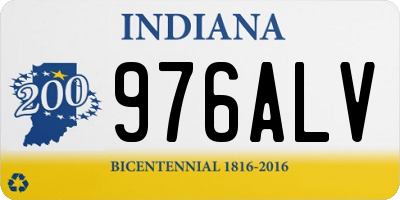 IN license plate 976ALV