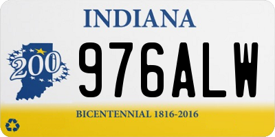 IN license plate 976ALW