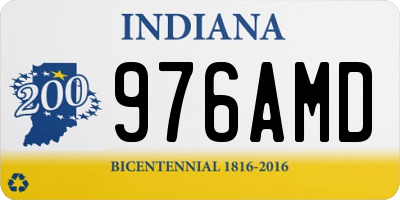 IN license plate 976AMD