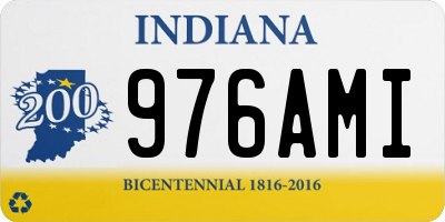 IN license plate 976AMI