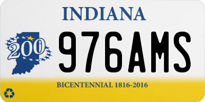IN license plate 976AMS