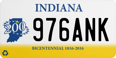 IN license plate 976ANK