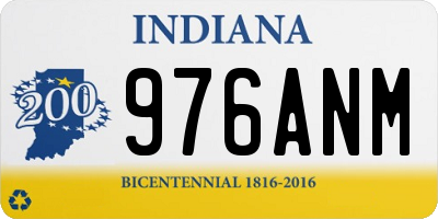 IN license plate 976ANM