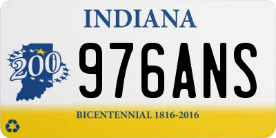 IN license plate 976ANS
