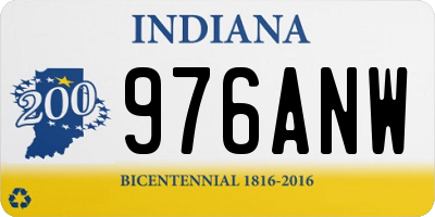 IN license plate 976ANW