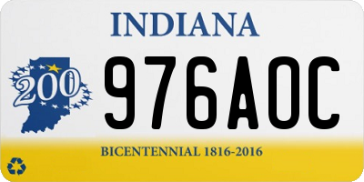 IN license plate 976AOC