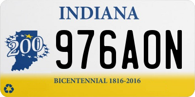 IN license plate 976AON