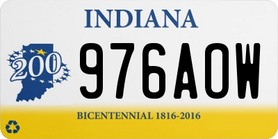 IN license plate 976AOW