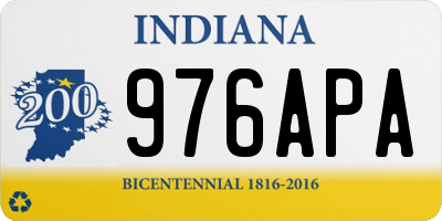 IN license plate 976APA