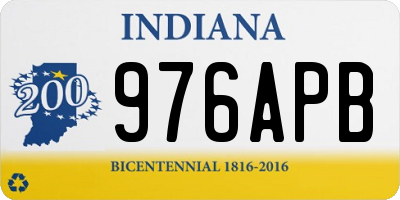 IN license plate 976APB
