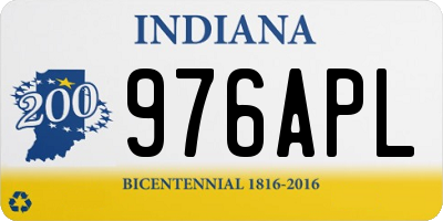 IN license plate 976APL