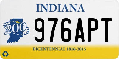 IN license plate 976APT