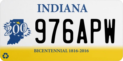 IN license plate 976APW